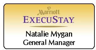 Engraved Marriott Namebadges