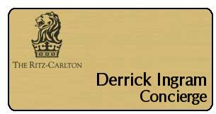 Engraved Marriott Nametags