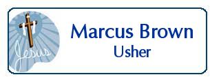 Engraved Church Name Tags
