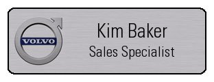 Engraved Volvo Name Tags Engraved Volvo Name Tags