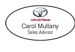 Engraved Toyota Namebadges Engraved Toyota Namebadges