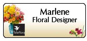 Engraved Floral Nametags Engraved Floral Nametags