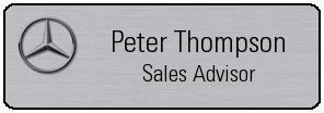 Engraved Mercedes-Benz Name Tags Engraved Mercedes-Benz Name Tags