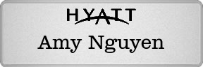Metalfrost Hyatt Namebadges Metalfrost Hyatt Namebadges