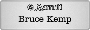 Metalfrost Marriott Namebadges Metalfrost Marriott Namebadges